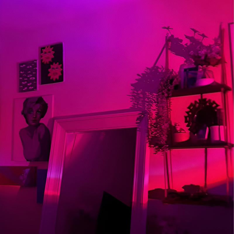 Transform Your Space with the Fall Sunset Lamp Projector - 180° Adjustable RGB Mood Light for Ambience, Gaming & Parties!