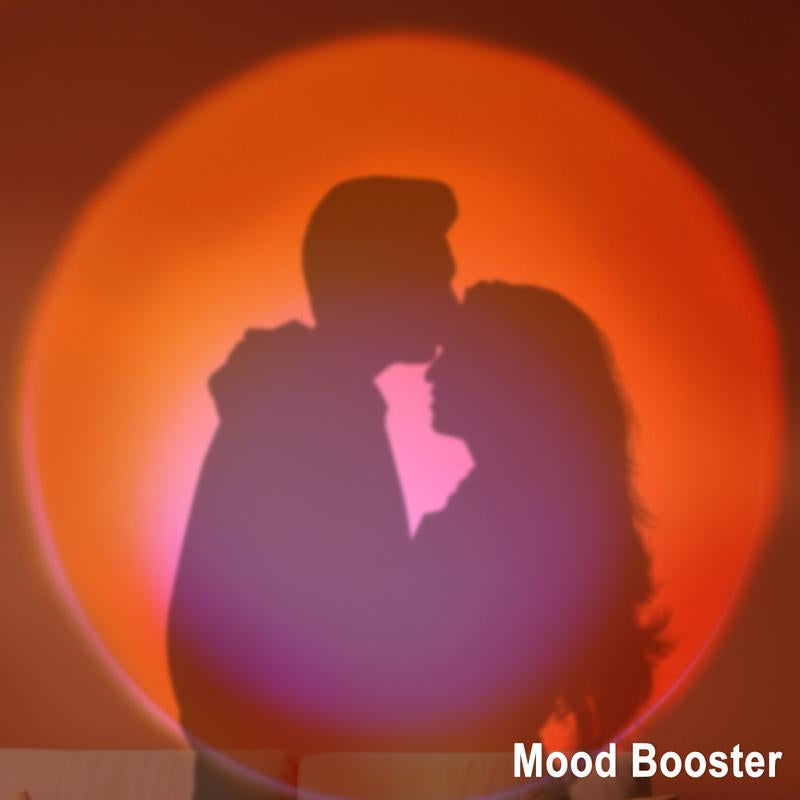 Transform Your Space with the Fall Sunset Lamp Projector - 180° Adjustable RGB Mood Light for Ambience, Gaming & Parties!