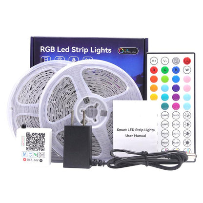 Illuminate Your World with 100FT Smart RGB LED Light Strips! 🎉 Music Sync, App & Remote Control - Perfect for Any Vibe! 💡✨